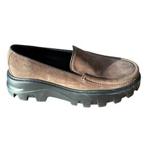 Stuart Weitzman Anders Platform Slip-on Shoe in Brown Suede Men's Sz 8